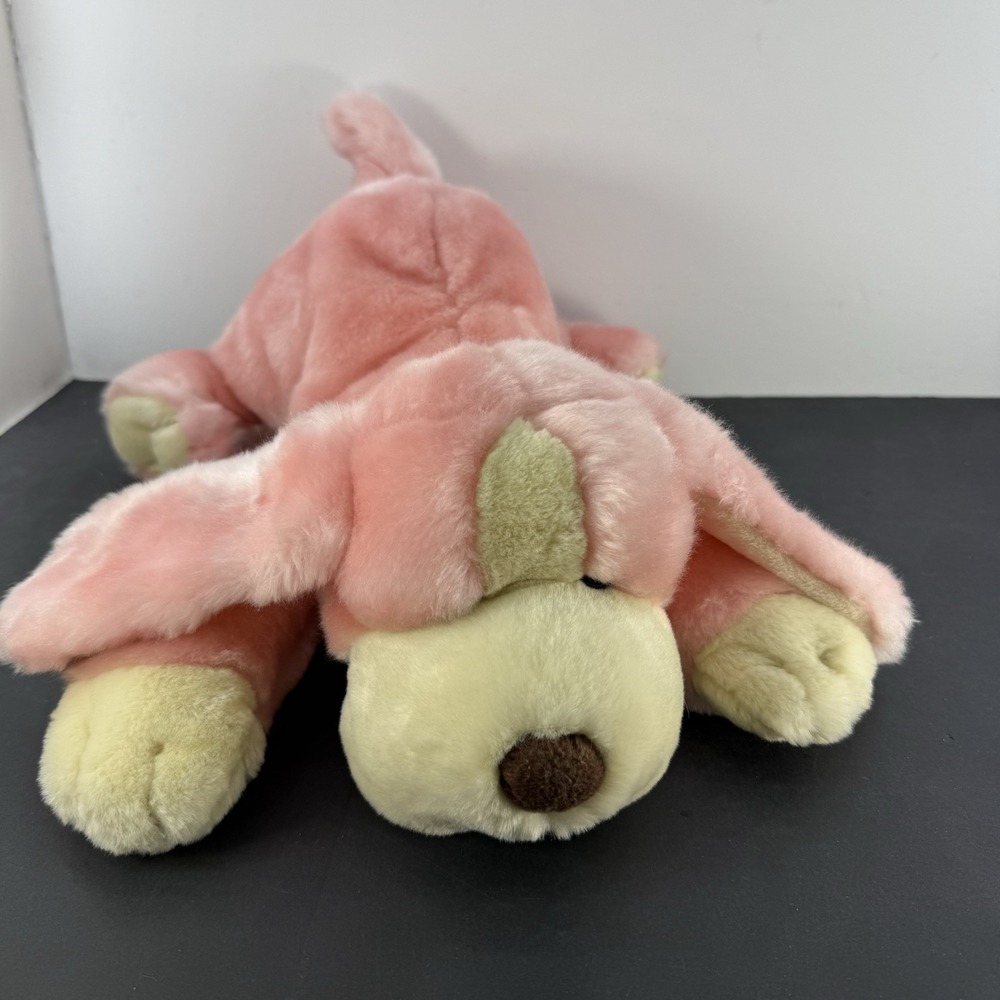 2000 Vintage Rare Toys R Us Animal Alley Pink Darby Dog Plush Stuffed Animal 16"
